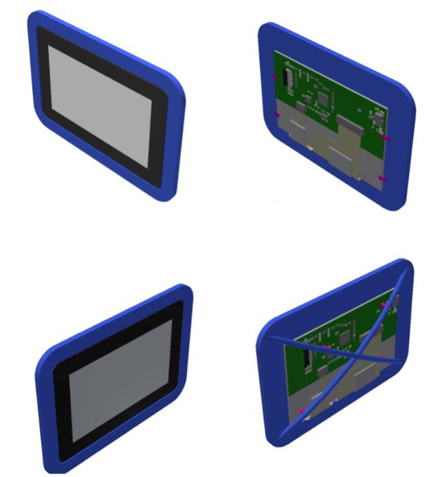 LCD液晶屏外壳组装带支撑架